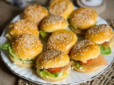 Mini burgers au saumon fumé