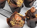 Muffins chocolat coeur nutella