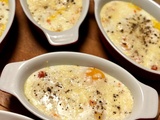 Oeufs cocotte au chorizo et mozzarella