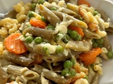 One pot pasta aux légumes et raclette