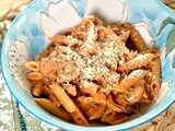 Pâtes protéinées sauce tomate, champignons, skyr et parmesan