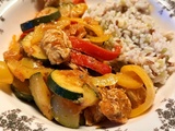 Poulet aux légumes épicé doux