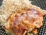 Poulet gratiné au jambon et fromage