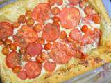 Tarte fine à la tomate et gouda
