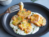 “Smashed potatoes”, sauce tartare