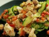 Tagliatelles de légumes au poulet et au tofu {recette zone} et menu zone